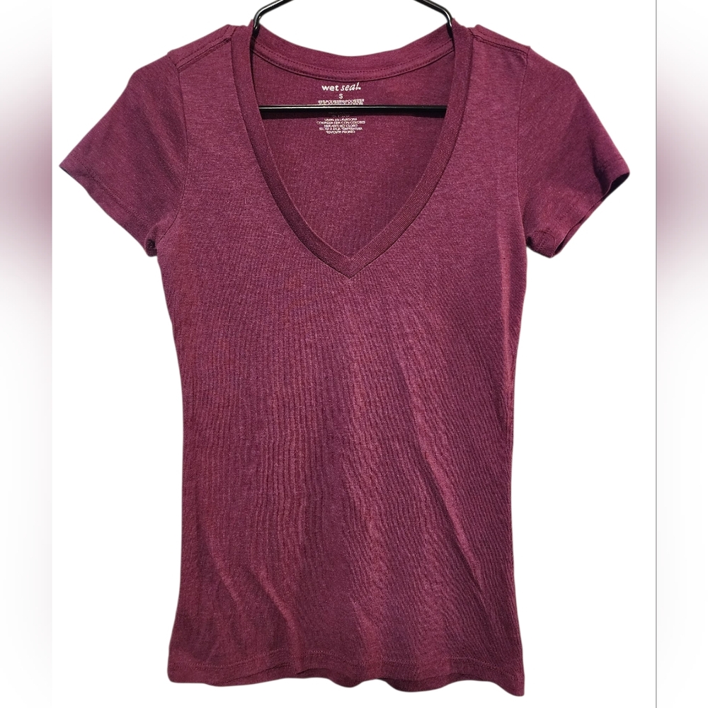 Women's V-Neck Purple Top